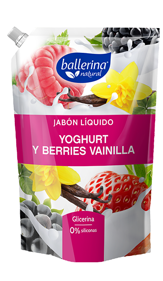 Jabón Liquido Ballerina Yogurt y Berries Vainilla 900ml
