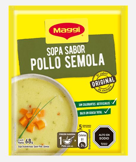 Sopa Pollo Con Semola Maggi 68 g